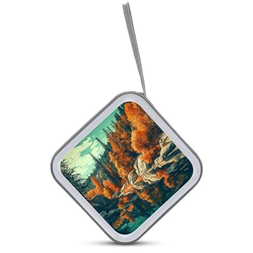Étui de rangement pour CD/DVD pochette rigide 40 compartiments paysage moderne