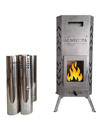 ALMICOTA Zelt-Saunaofen Edelstahl