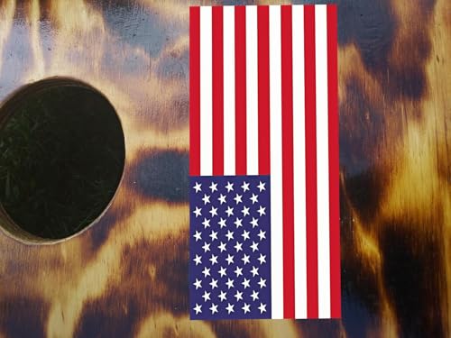 Image of Large American Flag Decal 2pcs USA Flag Decal Sticker Car Stickers for Cars /Trucks - Support US Military (16 X 9 Inch