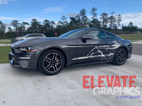 Elevate Graphics - Fits Ford Mustang Side Freedom Graphics Vinyl Auto Stripes 3M Decals And Stickers 2015-2022 #TOP1