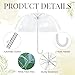 12 PCS Wedding Clear Umbrellas Bulk 47 Inch Large Transparent Bubble Umbrella Rain Windproof Dome Stick Umbrellas with J Hook Handle for Wedding Graduation Prom Bridal Party Outdoor Events Supplies