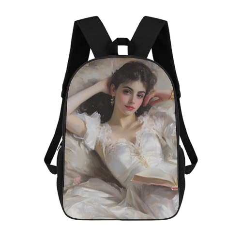 Woman Lying on The Sofa Unisex Backpack 17