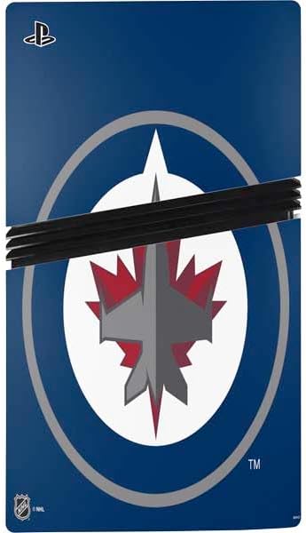 Skinit Decal Gaming Skin Compatible with PS5 Pro Console - Officially Licensed NHL Winnipeg Jets Logo Design