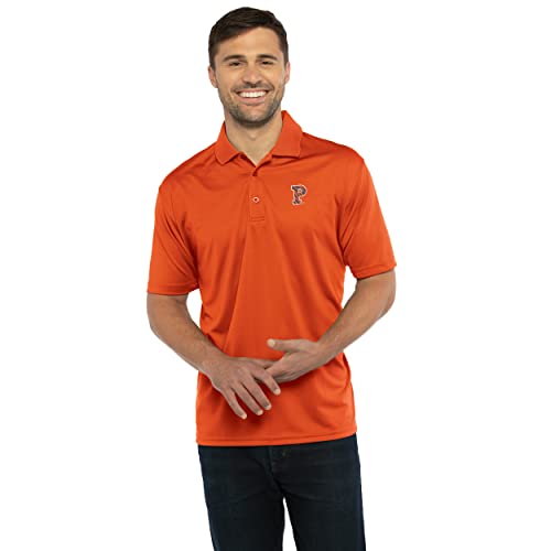 Vantage Apparel Men's Collegiate Premium Moisture Wicking Team Color Icon Polo, Princeton Tigers, 3X-Large