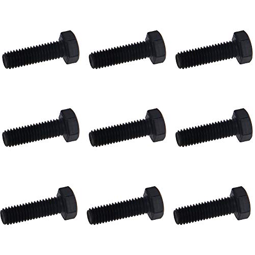 Image of Aicosineg M5 x 16mm Carbon Steel Grade 8.8 External Hex Head Screw Bolts Metric Thread Hexagon Bolts Fastener, 19.7 x 8 x 8mm (Lx W x H) for Hardware Furniture Machinery Black 50pcs