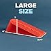 Large Rubber Door Stopper Made in USA - Door Stop Wedge for Carpet, Tile, or Concrete Floor, Door stoppers for Bottom of Door -Heavy Duty for Commercial & Home Use - 6.5 x 2.75 x 1.9 Inches Red 2PK