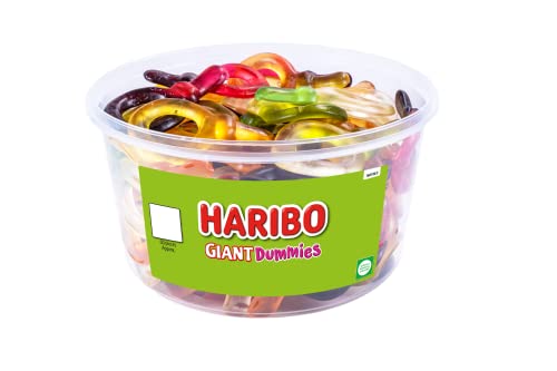 HARIBO Giant Dummies 60 Pieces of Fruity Gummy Sweets 816g Tub