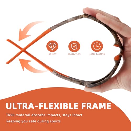 Camo Polarized Wrap-around Sport Sunglasses for Men Women UV400 Driving Fishing Hunting Sun Glasses4