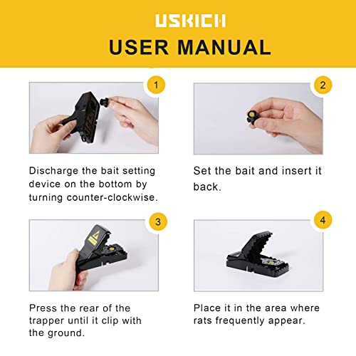 Uskich Mouse Traps,Mice Traps For House,Small Rat Traps That Work,Mice Killer Indoor Mouse Snap Traps No See Kill Mousetraps Quick Effective Mouse Catcher For Family And Pet-20 Pack thumb #4