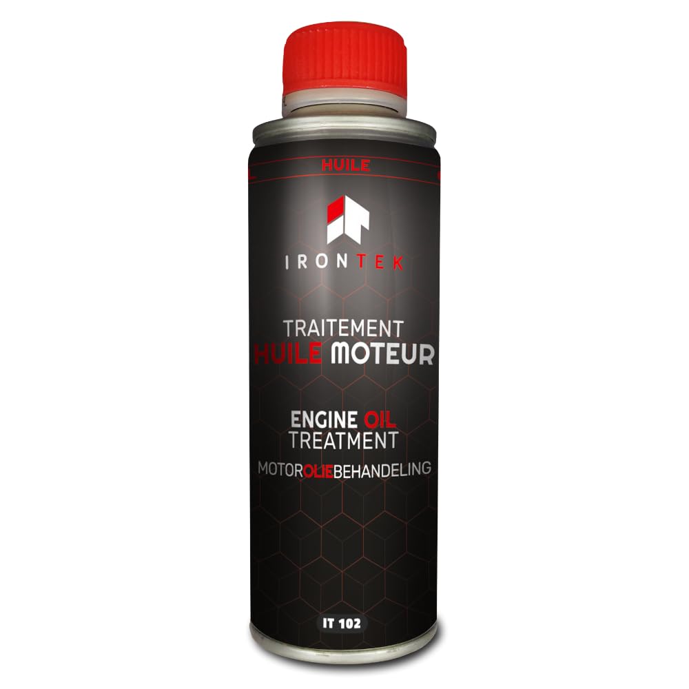 Traitement Céramique Anti-Usure & Anti-Friction Huile Moteur Ceratec 300 ML - IRONTEK | IT102 | Réduit Friction & Bruit | Compatible Essence & Diesel | Moteur Silencieux | Additif Huile Moteur