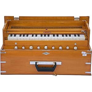 Harmonium BINA 23B, VS, Professioneel, vouwen, Safri, 3 1/2 octaves, 9 stops, natuurlijke kleur, koppeling, dubbel riet…