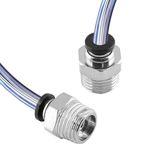 Qjaiune 10Pcs Male Straight Push to Connect Fittings 8mm Tube OD x 1/4 inch NPT Thread, Air Push Connect Tool Pneumatic Hose Fittings