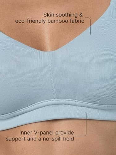 Image of Enamor Bamboo Cotton A077, Side Support, Everyday Women's T-Shirt Bra - 3X Softer, 4X More Absorbent, Antimicrobial, Padded, Wirefree, Full Coverage