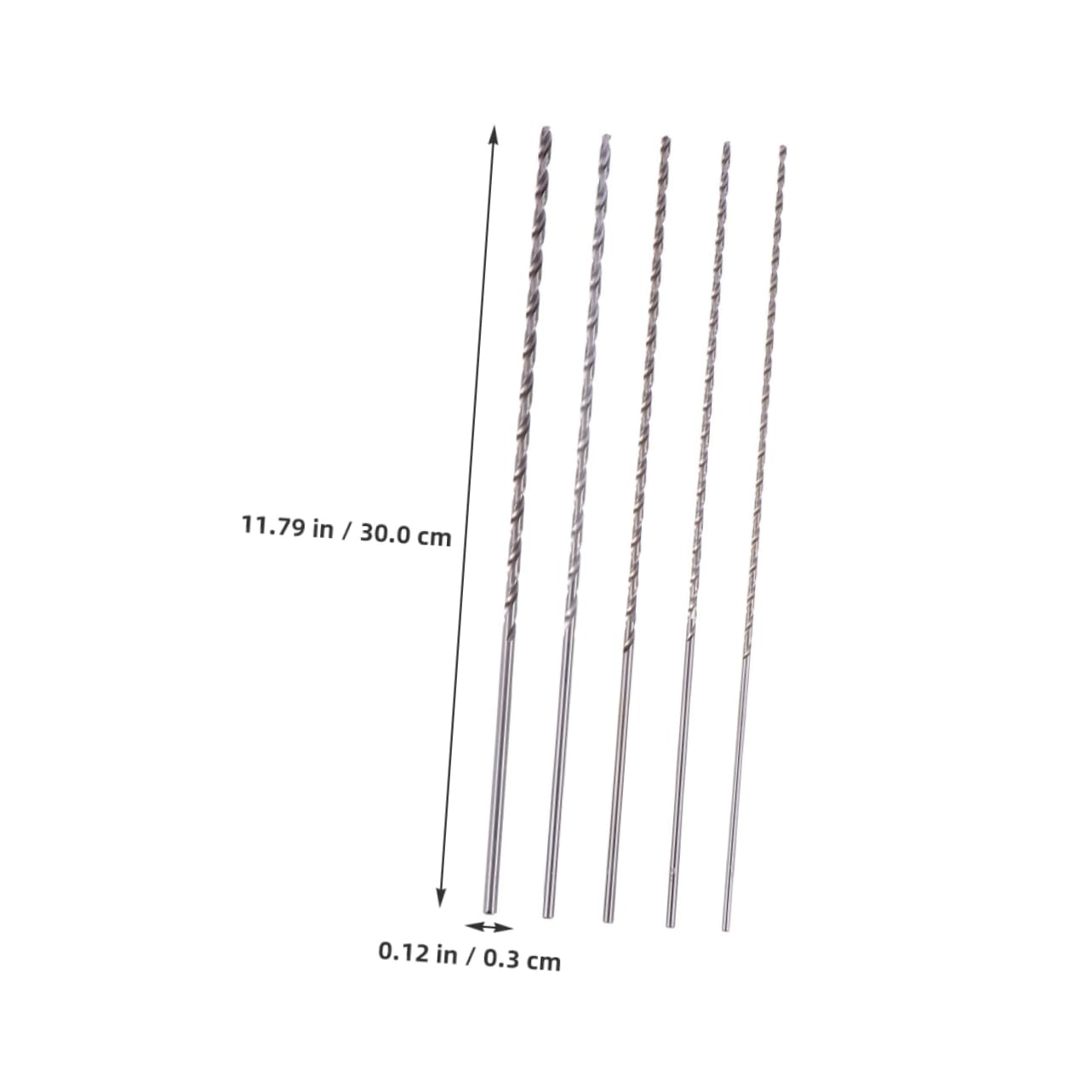 Tofficu 3 Sätze Bohrer Set Stahl Hartmetall Extra Lange Bohrer Schlangenbohrer Breiter Bohrer Großer Bohrer Silber 5 Stücke * 3