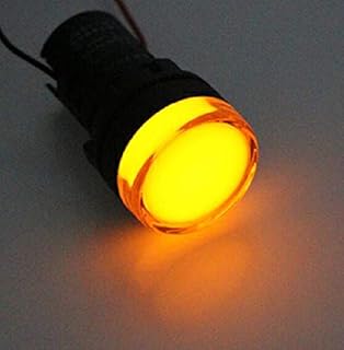5PCS Indicator AD16-22DS 12V 24V 110V 220V Red/Green/Huang/Blue/White Indicator Lights - (Color: Yellow/Voltage: 24V)