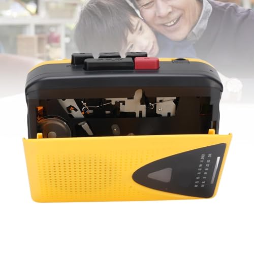 LICAEVEY Retro Cassette Player, Grabadora con Altavoz y Auriculares Incorporados, Grabación Inversa en Cinta, Radio Am FM Portátil para Jardín Doméstico