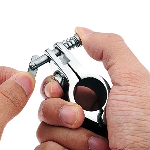 Redsnake Yacht Sailing Boat Railing Marine Grade 7/8" 22Mm Hinged Jaw Slide With Boat Pin & Cam Clamp Pipe Clamp Bimini Top Hardware (7/8" 22Cm X 1Pair) #TOP6