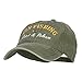 Catch Release Fly Fishing Embroidered Washed Cap - Olive Green OSFM