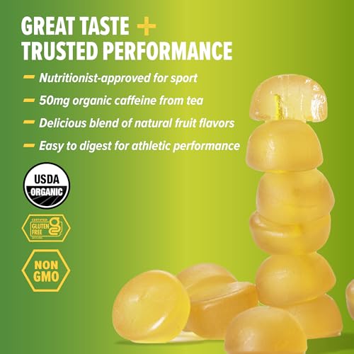 Image of Honey Stinger Stingerita Lime Caffeinated Energy Chew, Gluten Free, with Caffeine, for Exercise, Running and Performance, Sports Nutrition for Home & Gym, Pre and Mid Workout, 21.6 Ounces (Pack of 12) | sports-nutrition-endurance-and-energy-supplements