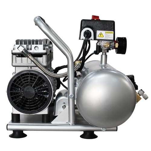 Image of 2010ALFCAD Ultra Quiet & Oil-Free 1.0 Hp 2.0 Gal. Aluminum Tank Air Compressor