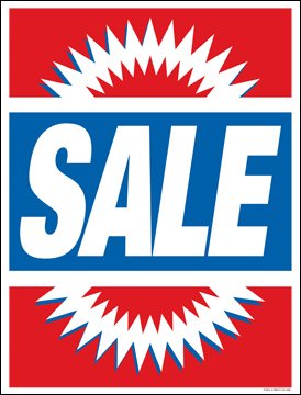 Sale (Burst) Window Sale Sign Posters Retail Business Store Signs (P15-22" x 28")