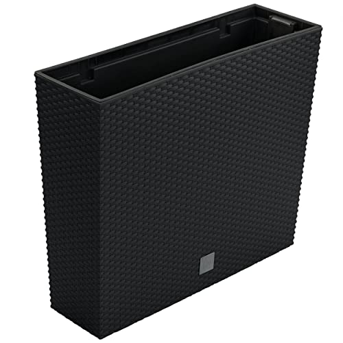 botle Fioriera da balcone, 58 x 18 x 50 cm, effetto rattan antracite