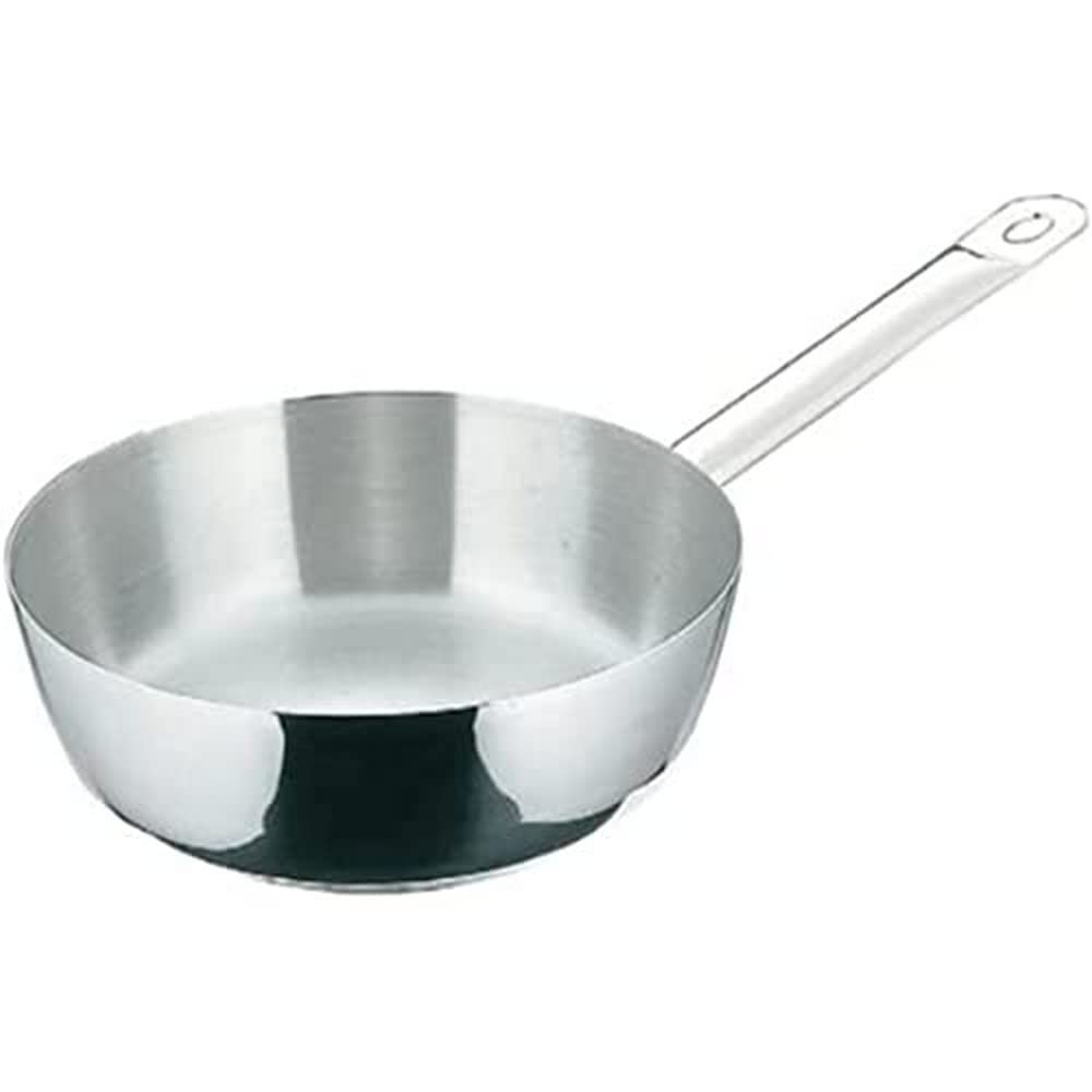 Sauteuse de buyer acier inoxydable gris évitez les aliments qui attachent en format 16 cm