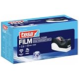 tesa Tischabroller Easy Cut Orca mit 1 Rolle tesafilm Crystal Clear