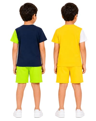 Image of Kuchipoo Boys Regular Fit Cotton T-Shirts and Shorts Set
