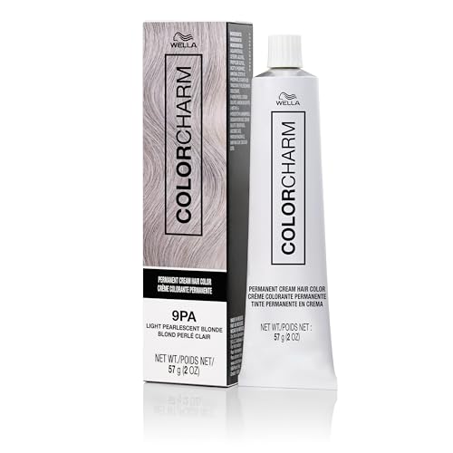 Image of COLORCHARM Permanent Cream Hair Dye | Ash Blonde Hair Color | Pearlescent, Milk Tea, Smokey Cool Tones | 100% Gray Coverage | Vegan, Free of Phthalates & Parabens | 2 oz.