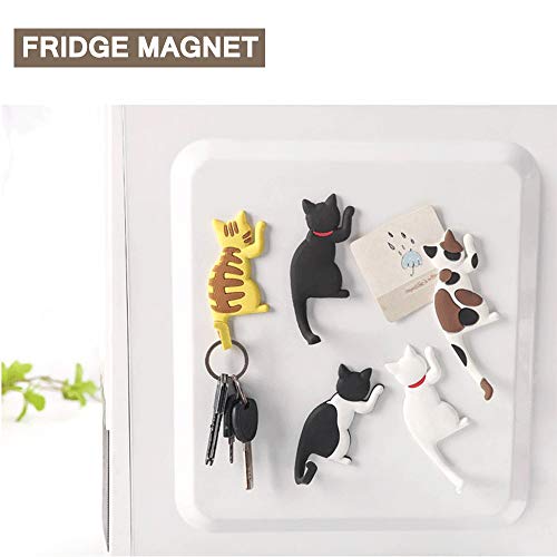Imanes decorativos para refrigerador en forma de gato 6 unidades miniatura 5