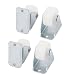 uxcell - a15061700ux0361 Office Chair Trolley Carts 25mm PP Wheel Top Plate Fixed Caster 4pcs