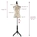 SIMEFUL Female Mannequins Body Torso Dress Form with Tripod Base Stand, 52