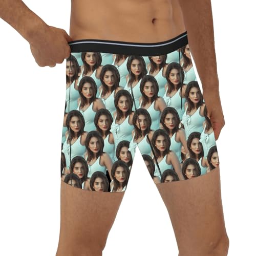 Picture Boxers for Men, Custom Long Boxers - Personalized Gifts for Men3