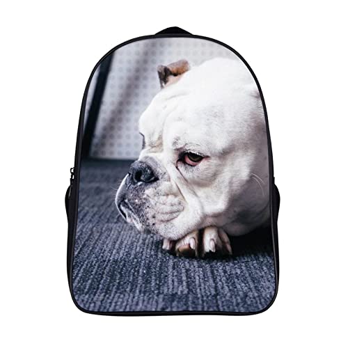 Sac à dos d'école adolescents bulldog cartable de mode urbain et sac décontracté pour garçon