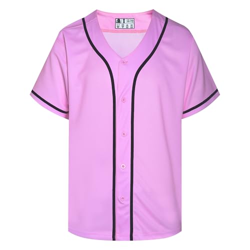 DEHANER Camisetas de beisebol simples em branco para homens e mulheres adulto hip hop hipster camisa