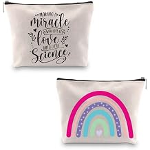 WCGXKO IVF Mom Gift Infertility Warrior IVF IUI Makeup Bag Making A Miracle With Lots Of Love And A Little Science Making A Miracle