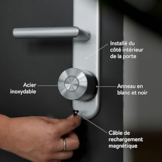 Nuki Smart Lock Ultra, serrure électronique avec Bluetooth, WiFi & Matter, Intégration domotique facile, Déverrouiller la porte à distance, avec 3 modes de verrouillage différents