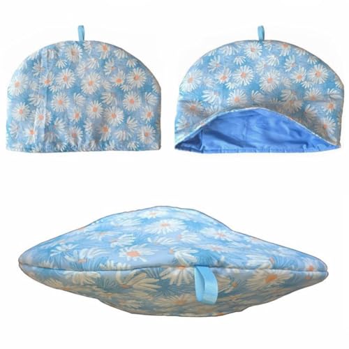 Image of Vintage Tea Cozies, Nature Cotton Tea Pot Warmer, Teapot Dust Proof Insulated Covers Tea Kettle Quilt for Kitchen Home Table Hotel Tea Party Restaurant (Blue Daisy)