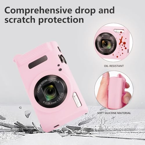 Funda de silicona para Canon PowerShot ELPH 360 rosa miniatura 3
