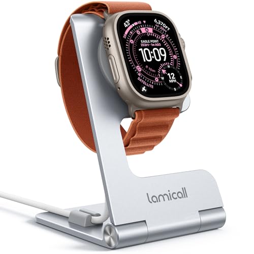 Lamicall Apple Watch Stand for Charger - Foldable Desk Watch...