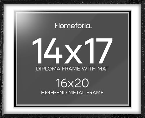 Homeforia 16x20 Diploma Frame with Mat (14x17) in Oak