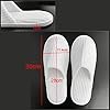 JZK 2 Pairs Large Men Disposable Slippers - White, Unisex, Washable Velvet Closed Toe Slippers for Spa, Holiday #2