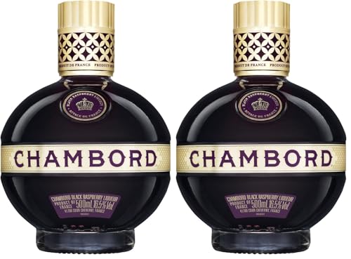 Chambord Licor de Frambuesa Negra, Sabor Dulce y Afrutado, 16,5% Vol. de Alcohol, 500 ml (Paquete de 2)