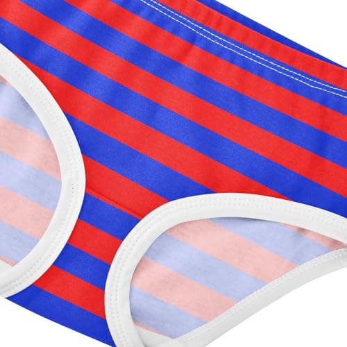 Red Blue Stripe Toddler Girls's Underwear 2T4