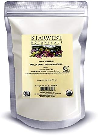 Starwest Botanicals Organic Vanilla Extract Powder, 4 Ounces