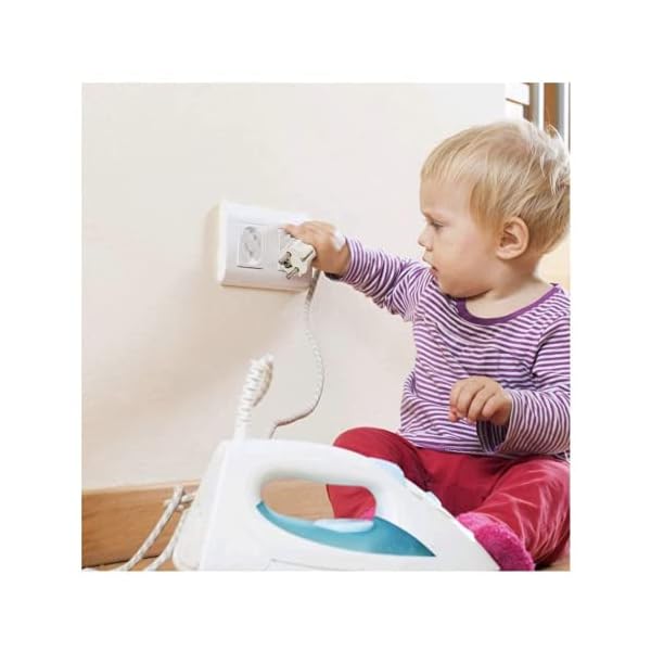VegMai® [30 Stück] Steckdosenschutz, Kindersicherung, mit Drehmechanismus und 3M-Aufkleber, ideal für Babys und… – Bild 9