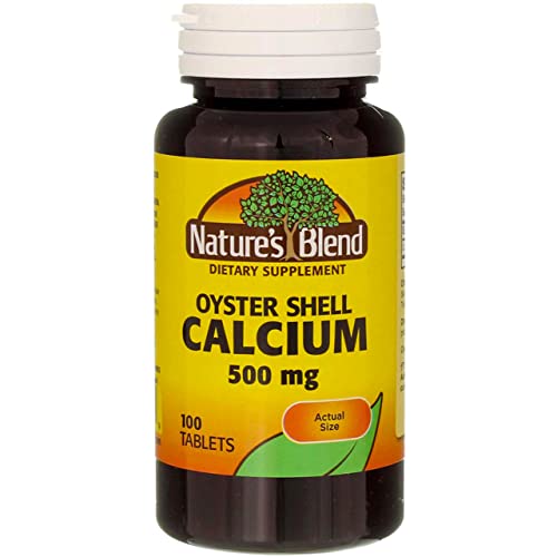 Natures Blend Oyster Shell Calcium 500 mg Tablets - 100 ct Pack of 2