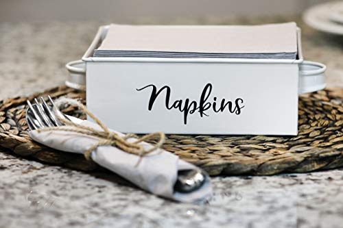 Home-Acres-Farmhouse-Napkin-Holders-for-Tables-Kitchen-Rustic-Country-Style-Dispenser-for-Dinner-Napkins-White Home Acres Farmhouse Napkin Holders for Tables Kitchen Rustic Country Style Dispenser for Dinner Napkins White