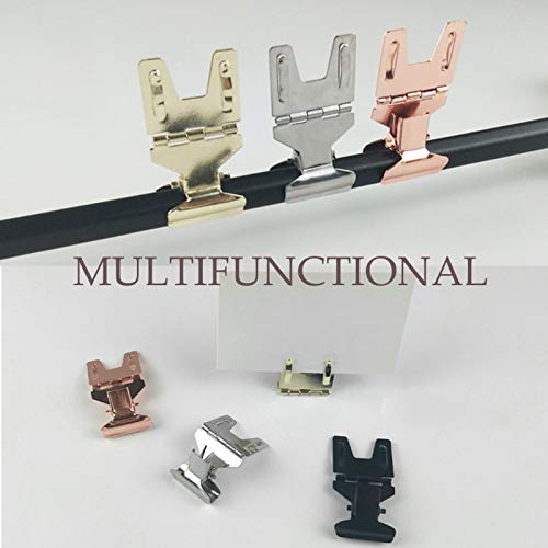 Metal Pop Clip Sign Stand Holder, Bread Store Price Tag Card Holder, Advertising Display Clip Holder (Silver, 20Pack) #TOP4